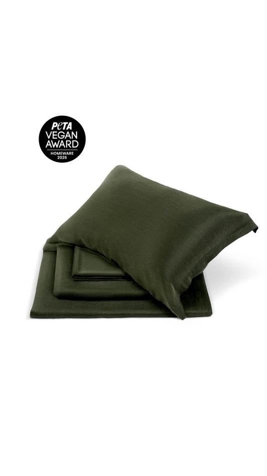 Healing Green Full Bedding Set | Duvet Cover, Flat Sheet & Pillowcases