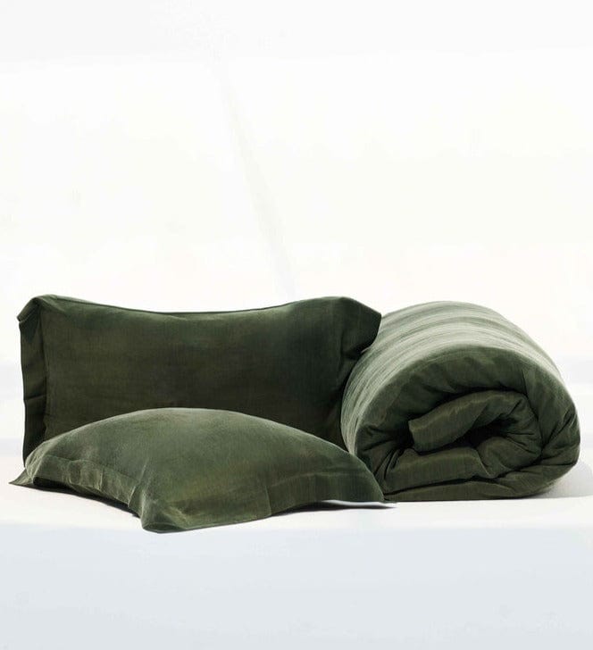 Healing Green Full Bedding Set | Duvet Cover, Flat Sheet & Pillowcases